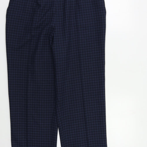 Preworn Womens Blue Check  Trousers  Size 14 L27 in