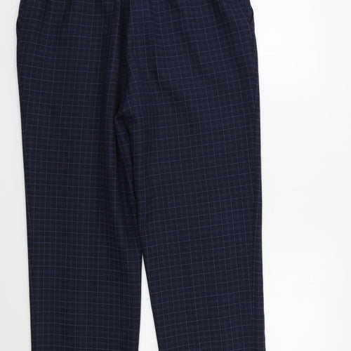 Preworn Womens Blue Check  Trousers  Size 14 L27 in