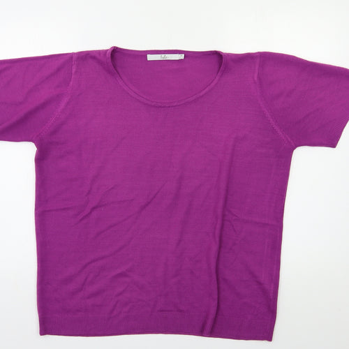 Isle Womens Purple   Pullover Jumper Size M
