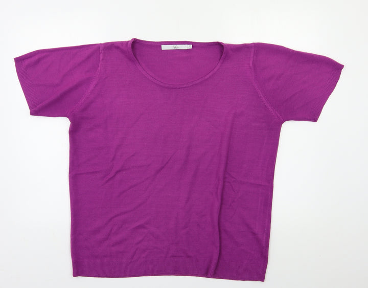 Isle Womens Purple Pullover Jumper Size M