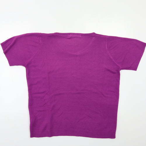 Isle Womens Purple   Pullover Jumper Size M