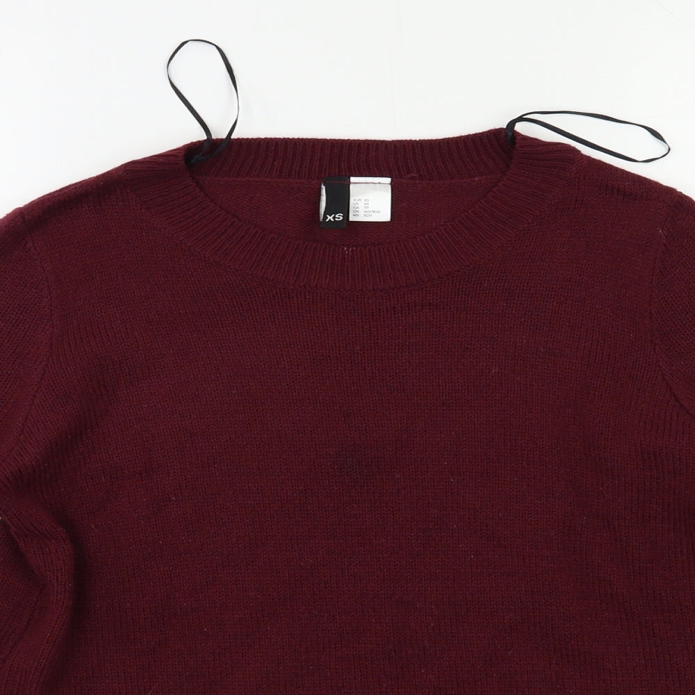 H&M Womens Red   Pullover Jumper Size XS