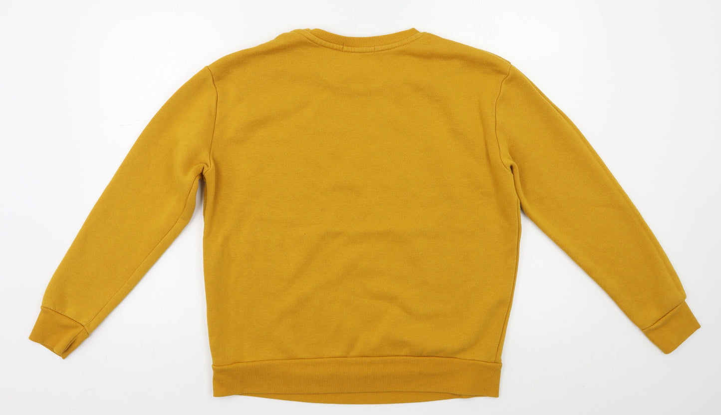 Primark Womens Yellow   Pullover Sweatshirt Size S