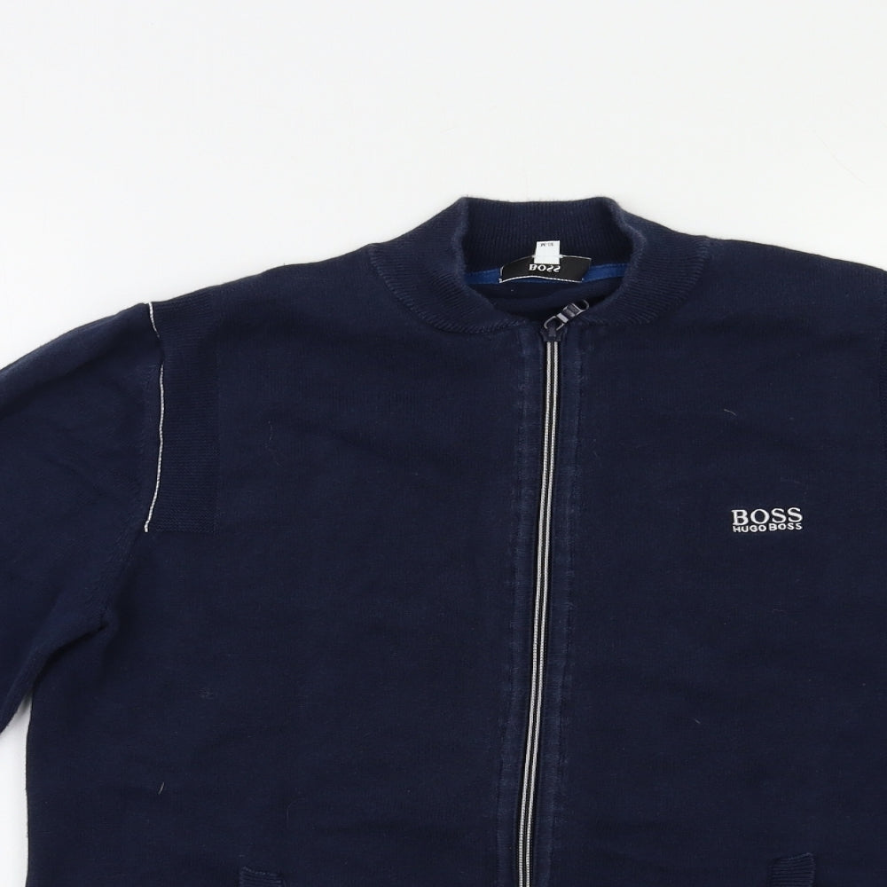 Boss Womens Blue   Full Zip Sweatshirt Size M