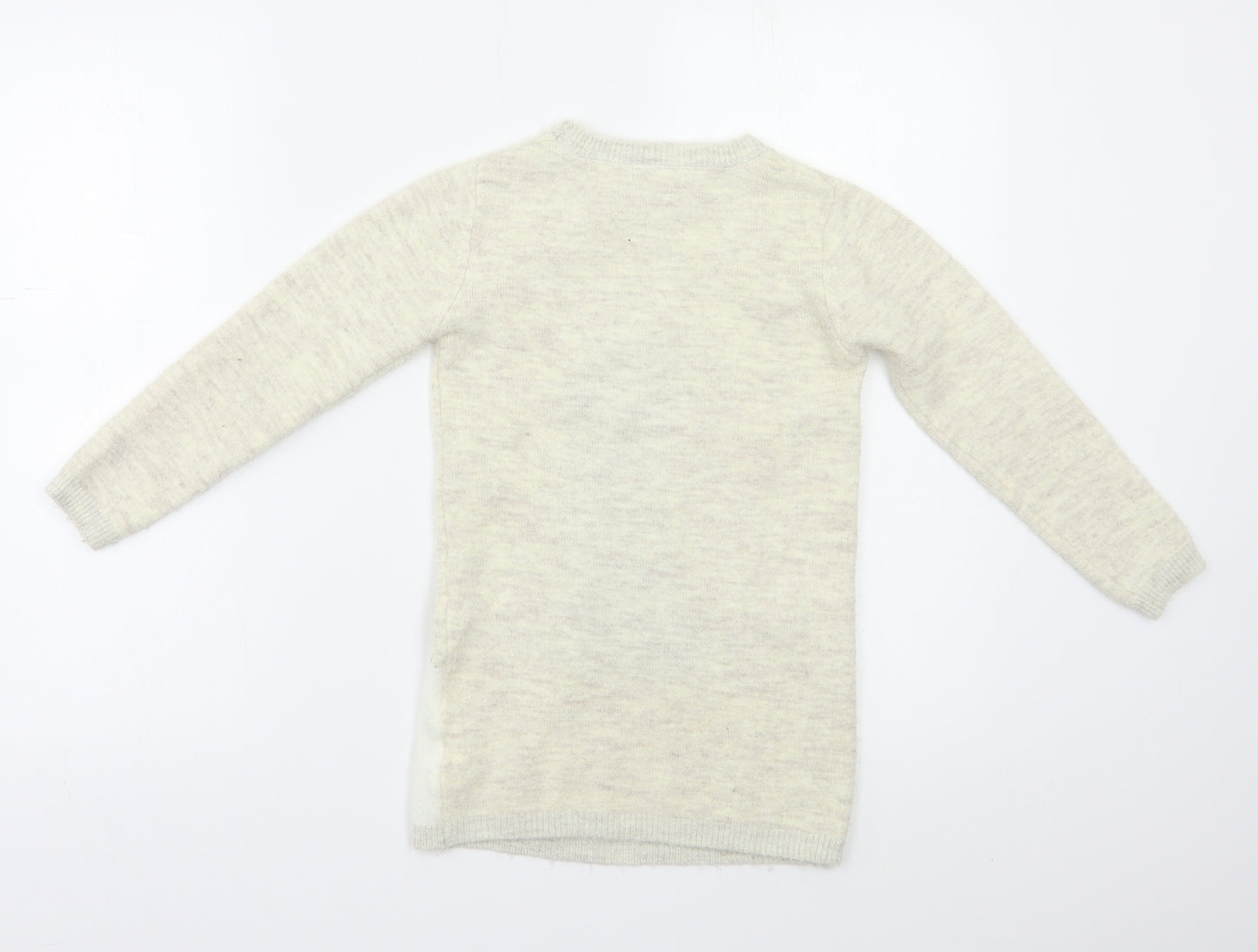 Primark Girls Beige   Pullover Jumper Size 7-8 Years  - Penguin