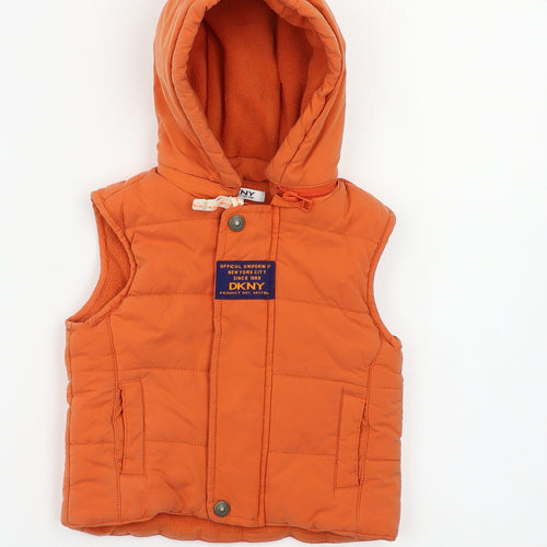 DKNY Baby Orange   Gilet Waistcoat Size 9-12 Months