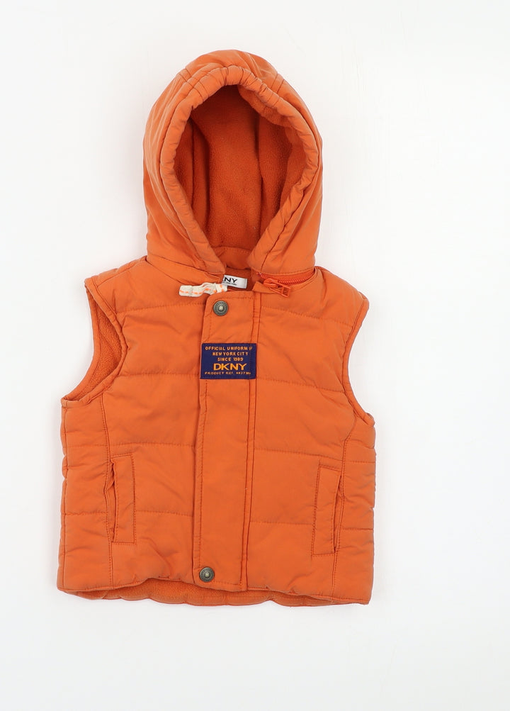 DKNY Baby Orange   Gilet Waistcoat Size 9-12 Months