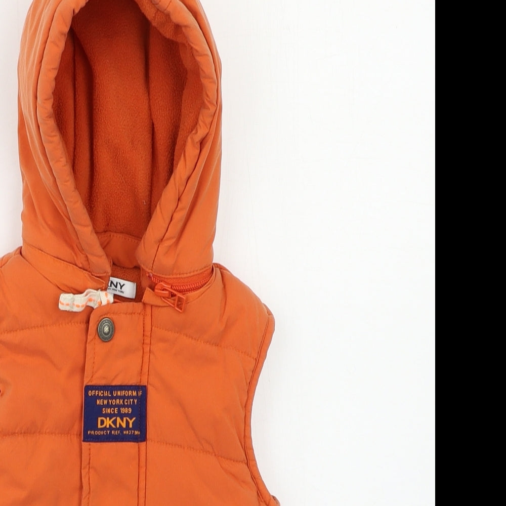 DKNY Baby Orange   Gilet Waistcoat Size 9-12 Months
