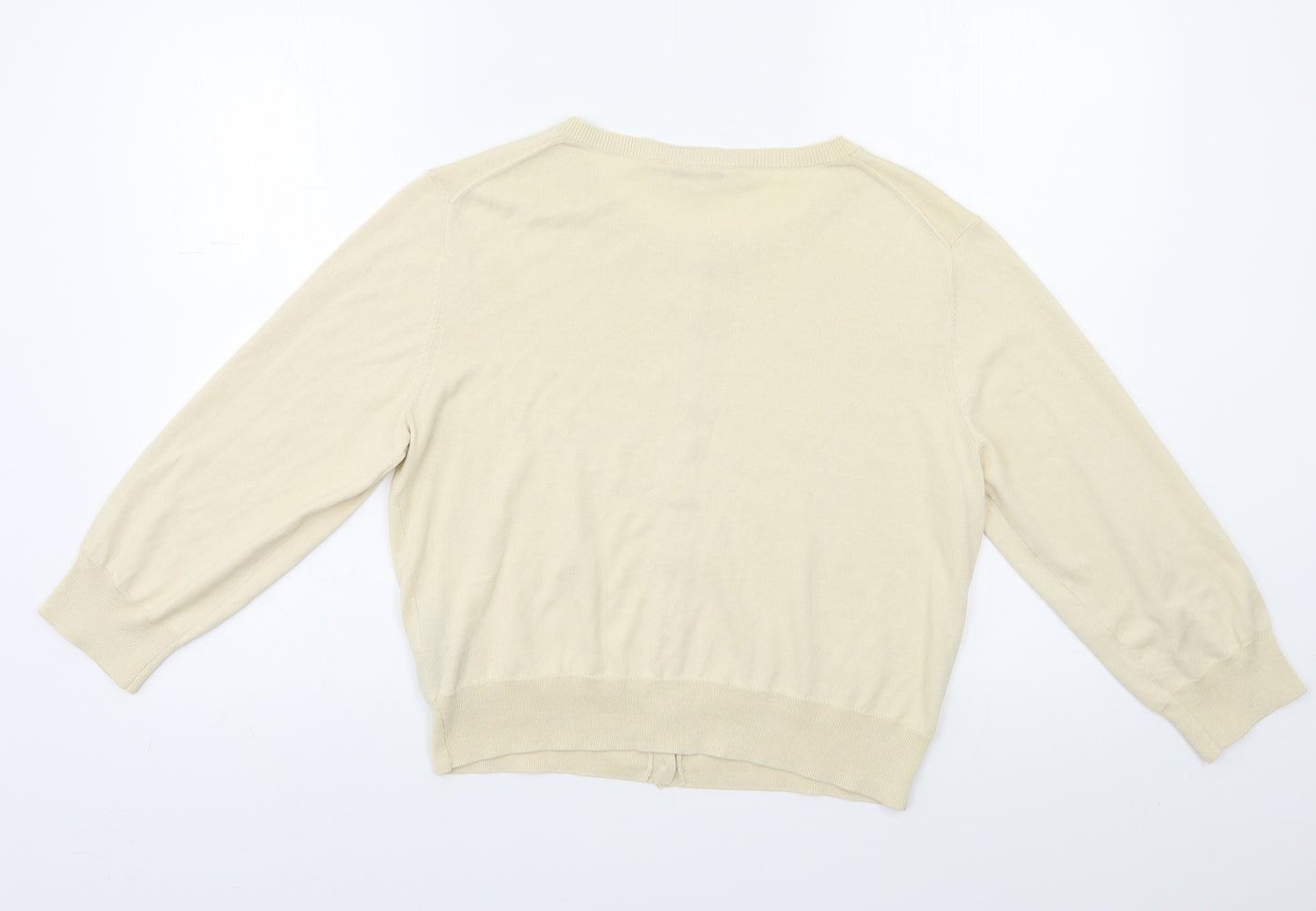 L.K. Bennett Womens Ivory   Cardigan Jumper Size L