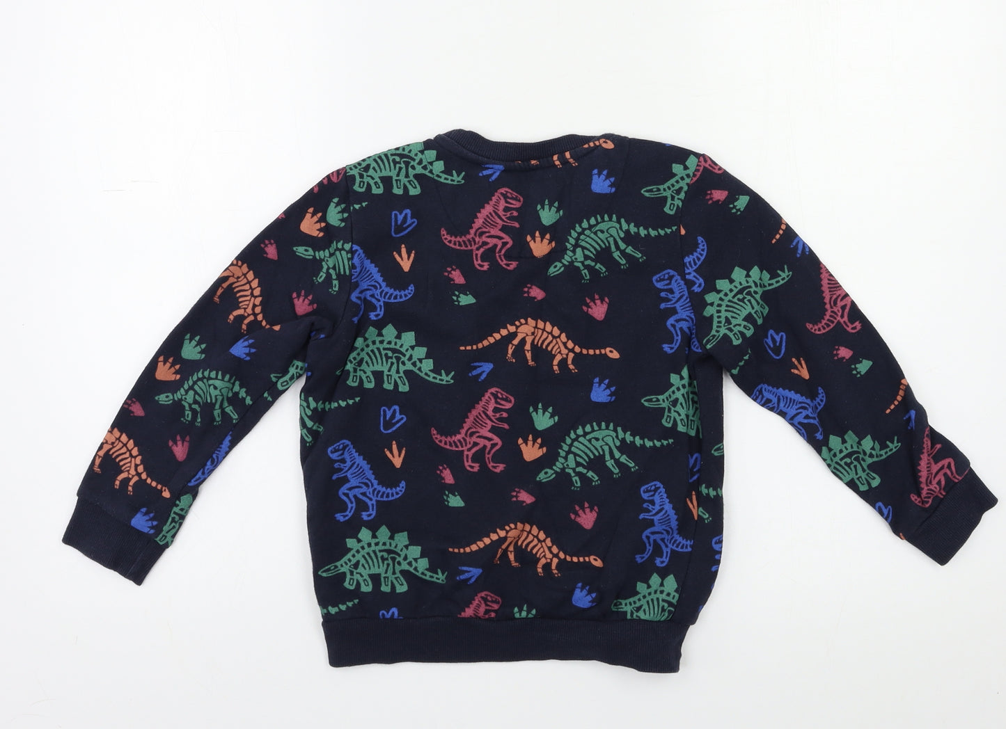 F&F Boys Black Geometric  Pullover Sweatshirt Size 6-7 Years  - DInosaur