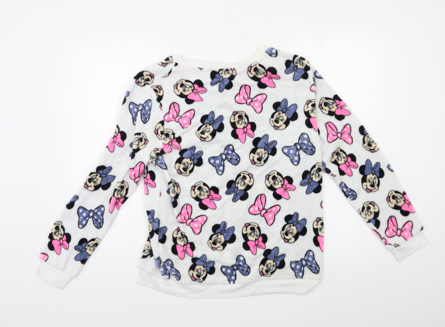 Disney Womens White Geometric  Top Pyjama Top Size L