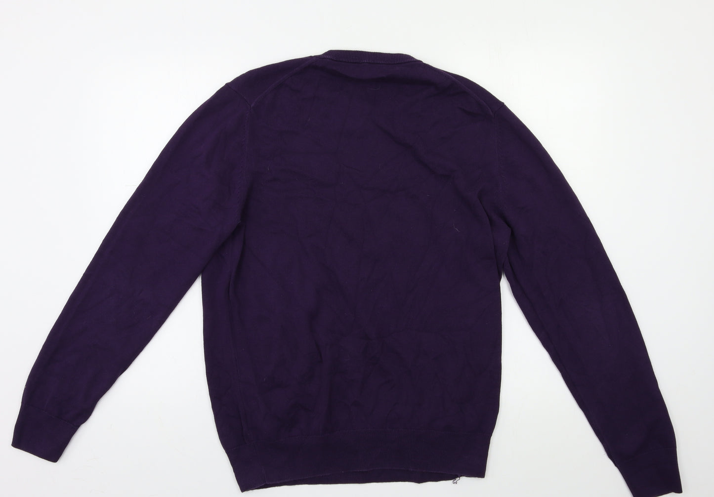 M&S Mens Purple   Pullover Jumper Size L