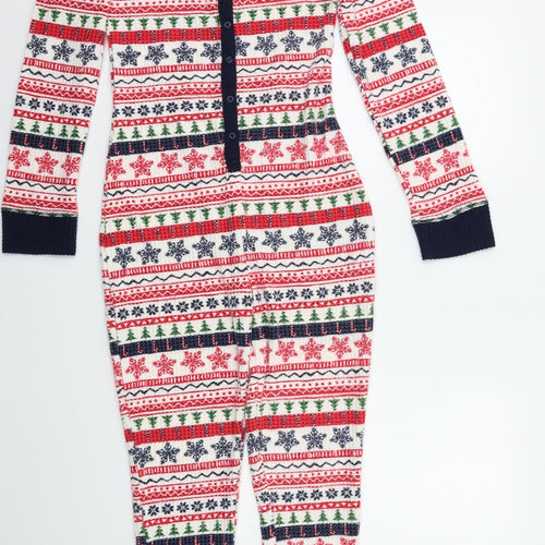 Debenhams Womens Red Fair Isle   Bodysuit Size S  - Onesie