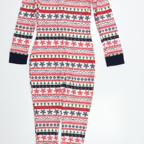 Debenhams Womens Red Fair Isle   Bodysuit Size S  - Onesie