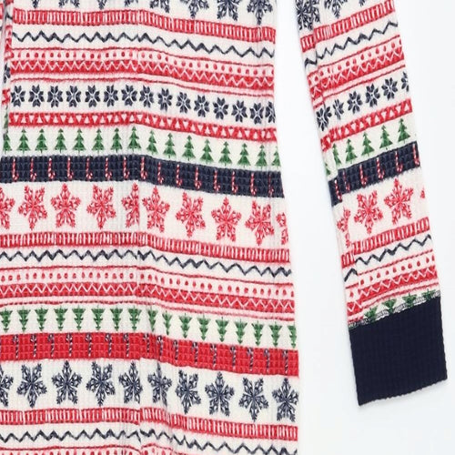 Debenhams Womens Red Fair Isle   Bodysuit Size S  - Onesie