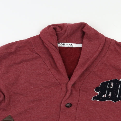 Topman Mens Red   Varsity Jacket Jacket Size L