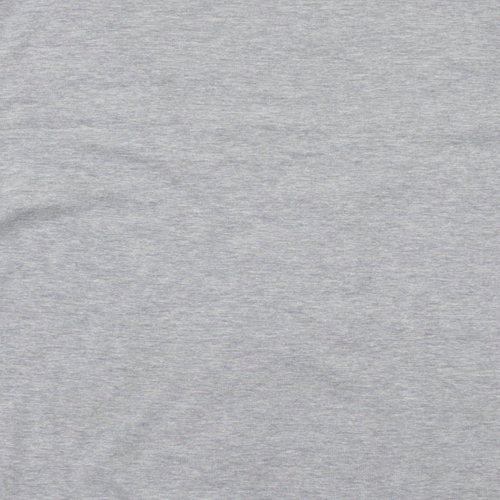 Preworn Womens Grey Floral  Basic Blouse Size 12