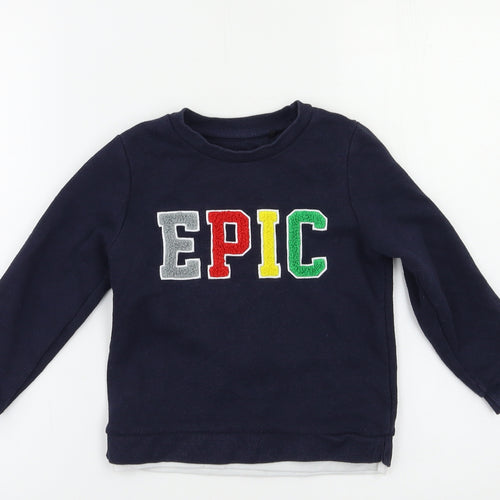 Primark Boys Blue   Pullover Sweatshirt Size 4-5 Years  - Epic