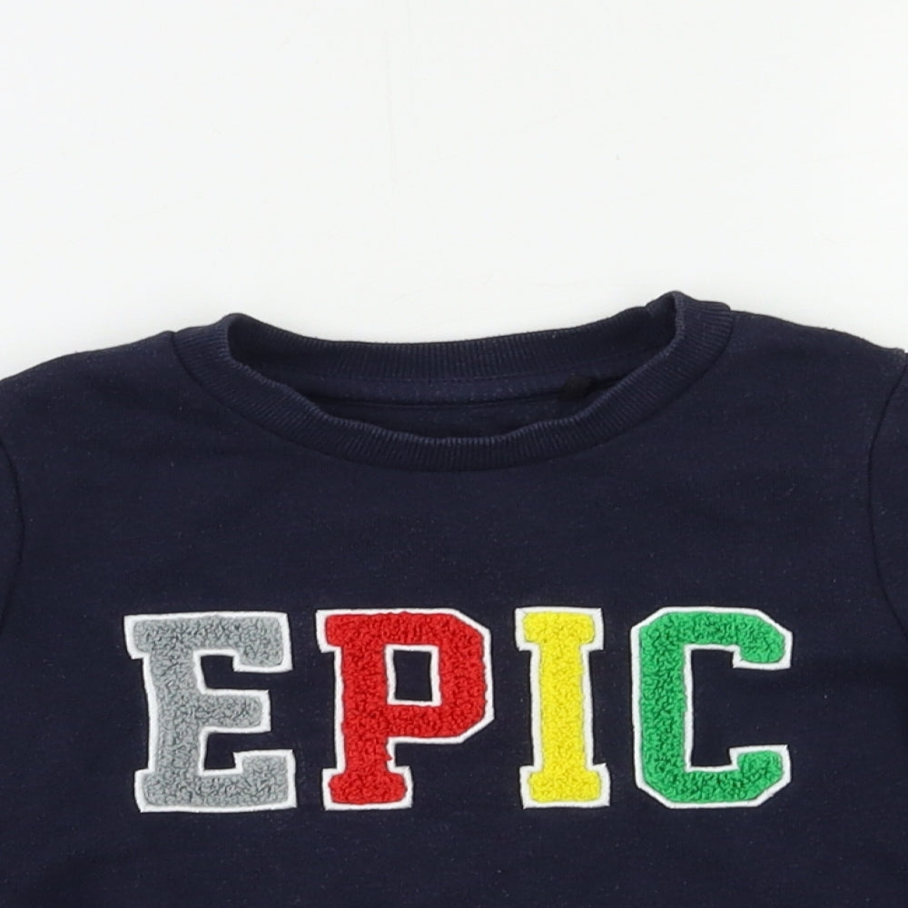 Primark Boys Blue   Pullover Sweatshirt Size 4-5 Years  - Epic