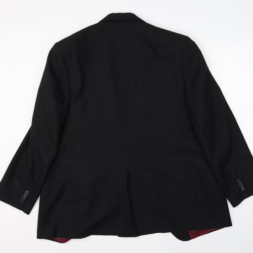 Syed Bawkher & Co Mens Black   Jacket Suit Jacket Size 38