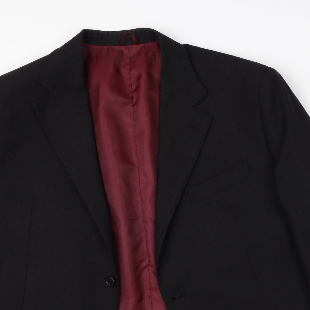 Syed Bawkher & Co Mens Black   Jacket Suit Jacket Size 38