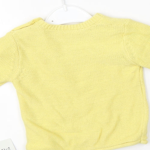 George Girls Yellow  Knit Pullover Jumper Size 0-3 Months