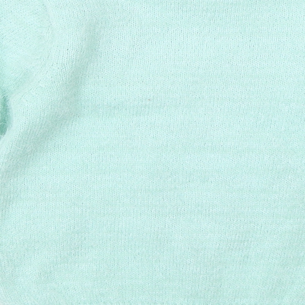 Nutmeg Girls Green   Pullover Jumper Size 3-4 Years  - snowman
