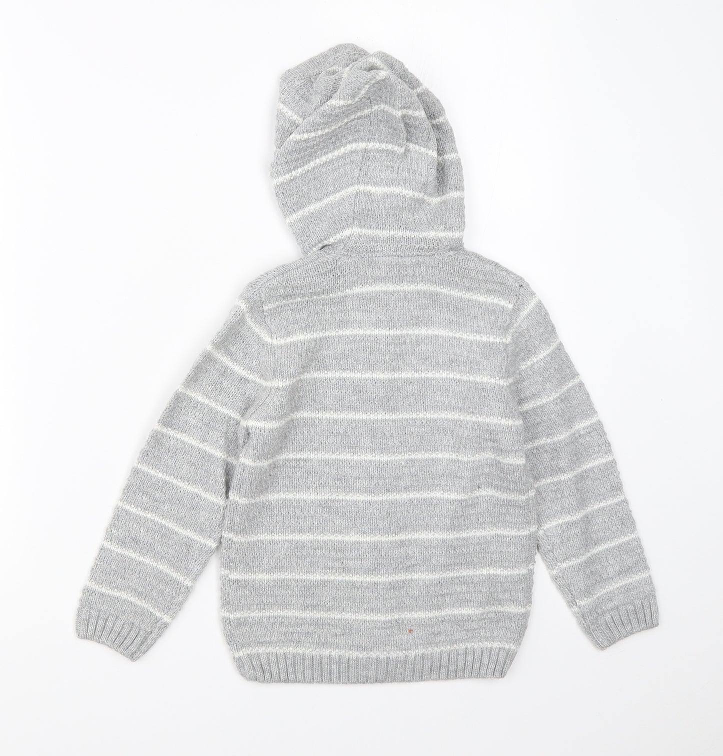 Nutmeg Boys Grey  Knit Full Zip Hoodie Size 3-4 Years