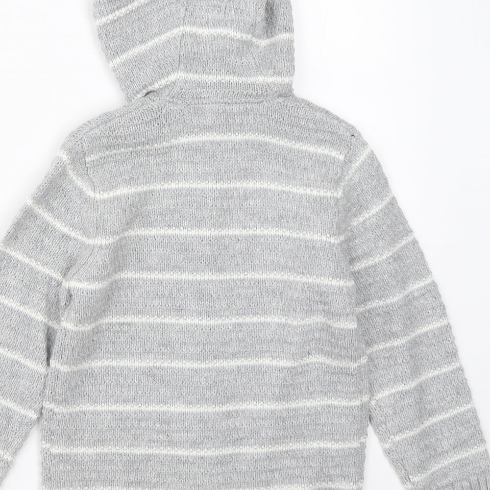 Nutmeg Boys Grey  Knit Full Zip Hoodie Size 3-4 Years