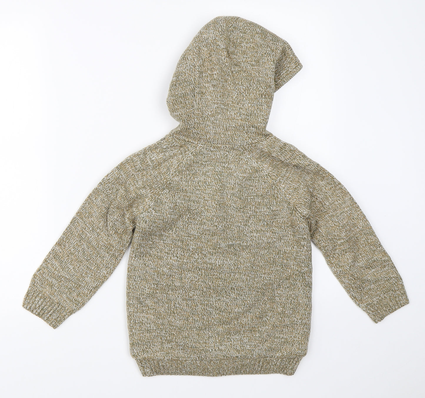 Nutmeg Boys Brown  Knit Full Zip Hoodie Size 5-6 Years