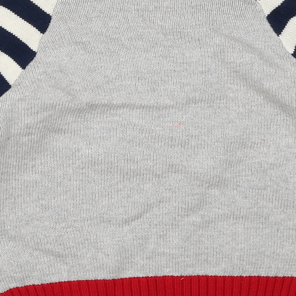 NEXT Boys Grey  Knit Pullover Jumper Size 3-4 Years  - cars
