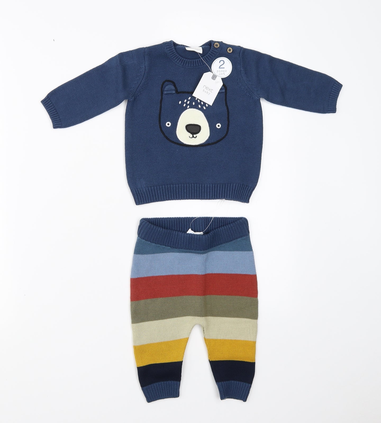 NEXT Boys Blue    Outfit/Set Size 3-6 Months  - jumper pants set