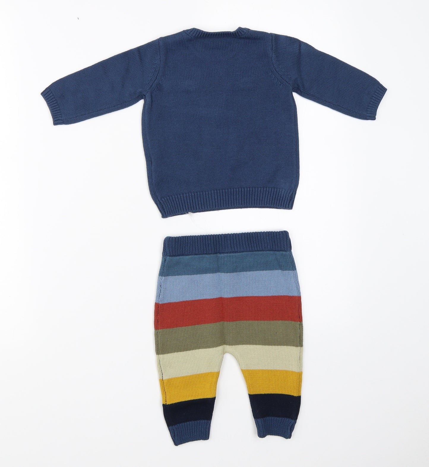 NEXT Boys Blue    Outfit/Set Size 3-6 Months  - jumper pants set