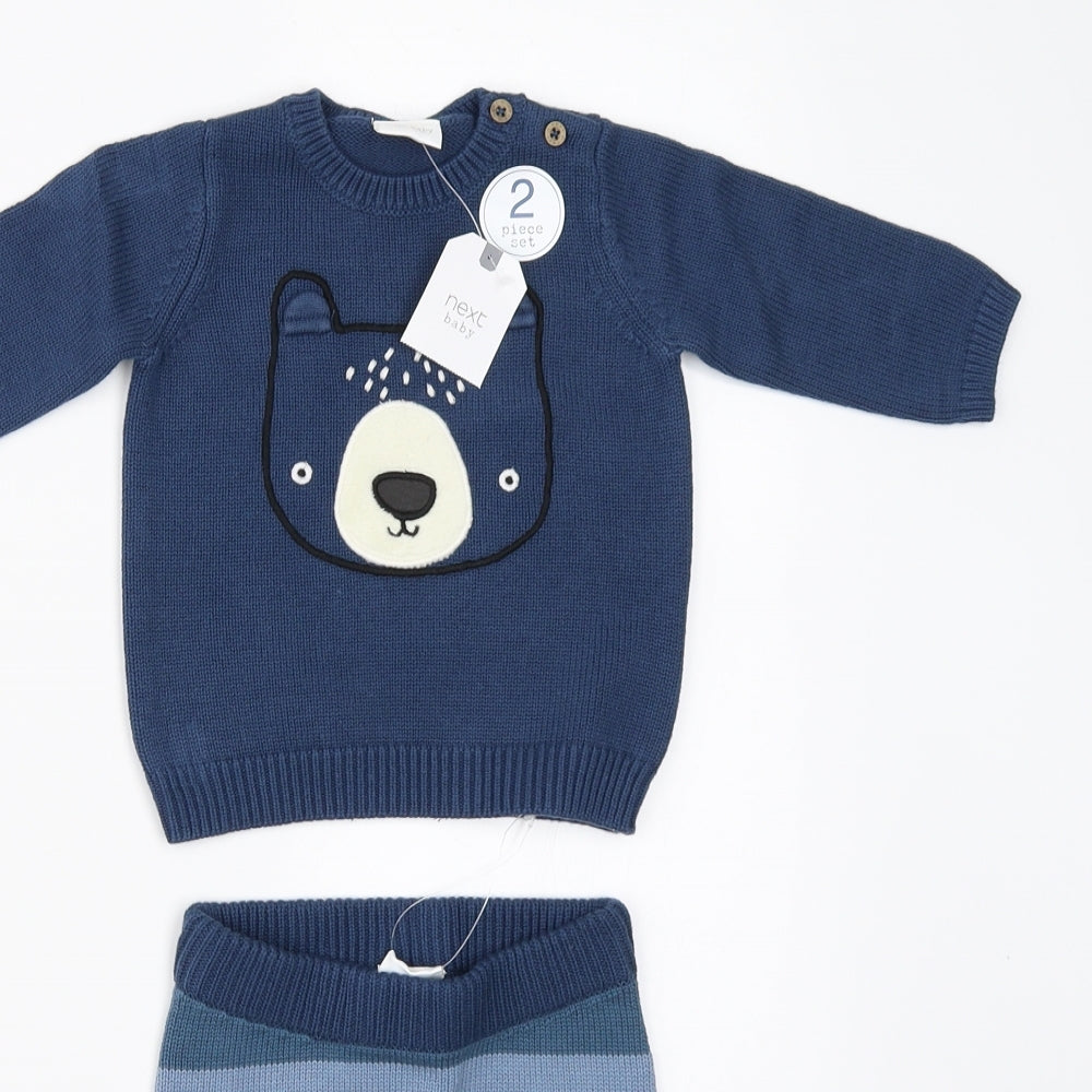 NEXT Boys Blue    Outfit/Set Size 3-6 Months  - jumper pants set