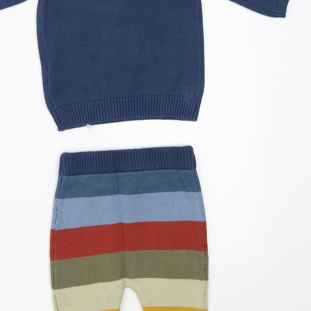 NEXT Boys Blue    Outfit/Set Size 3-6 Months  - jumper pants set