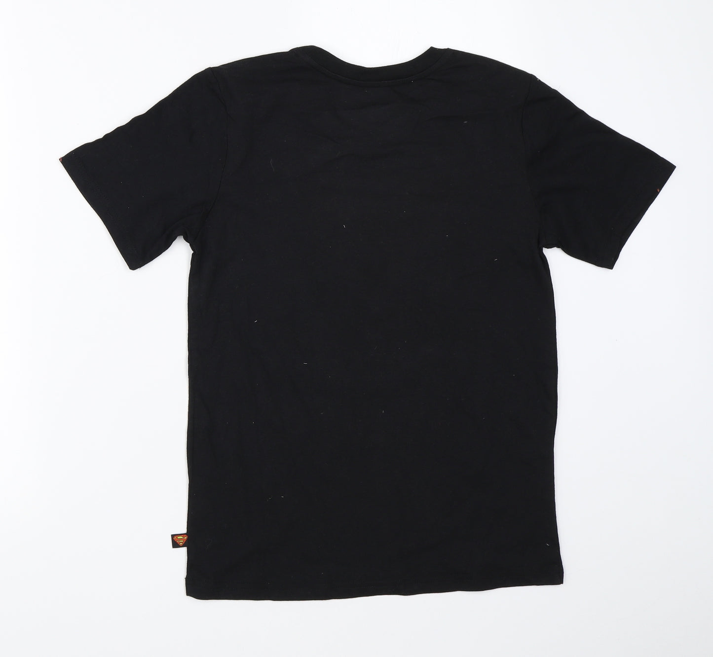 Superman Boys Black   Basic T-Shirt Size L  - superman