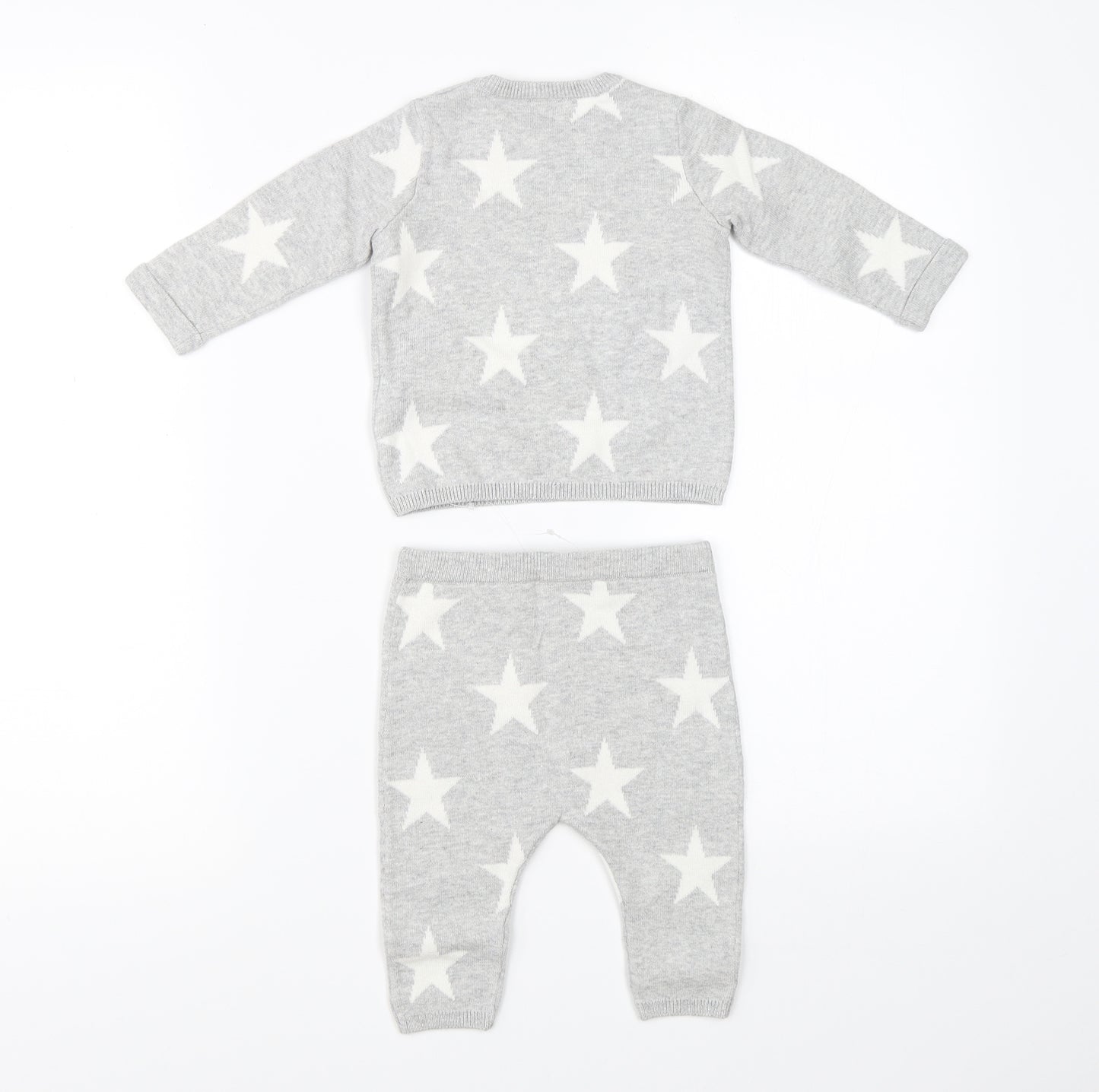 NEXT Baby Grey  Knit  Outfit/Set Size 3-6 Months  - jumper pants set