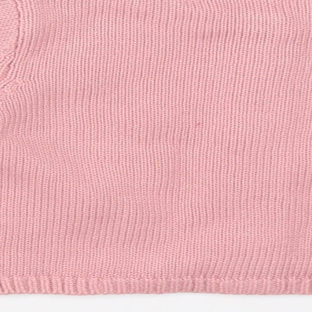 NEXT Girls Pink  Knit Pullover Jumper Size 3-4 Years  - rabbit