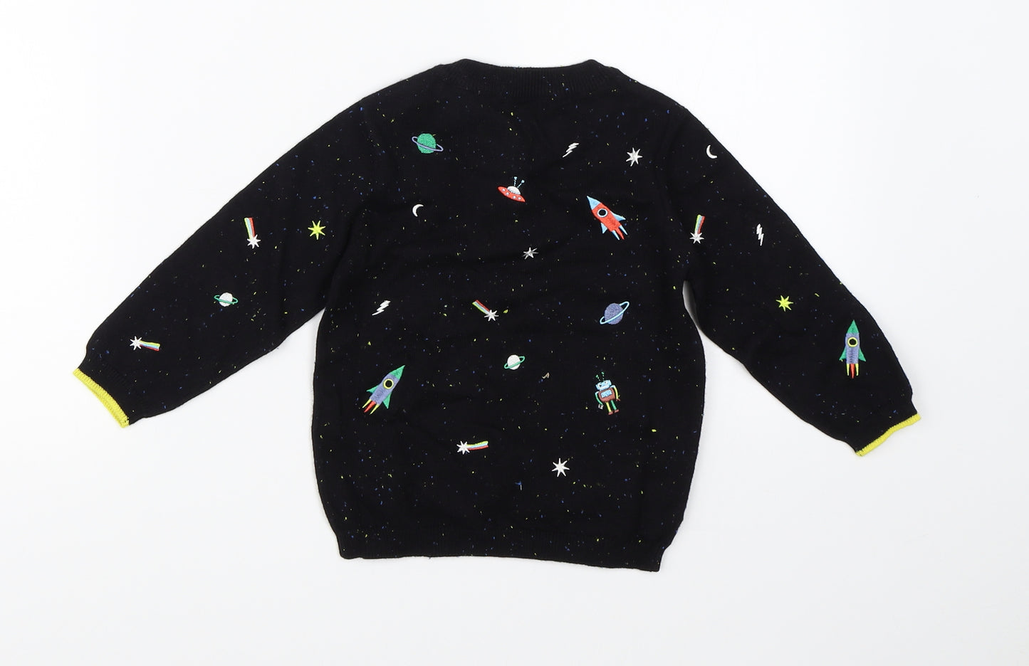 NEXT Boys Black  Knit Pullover Jumper Size 12-18 Months  - space
