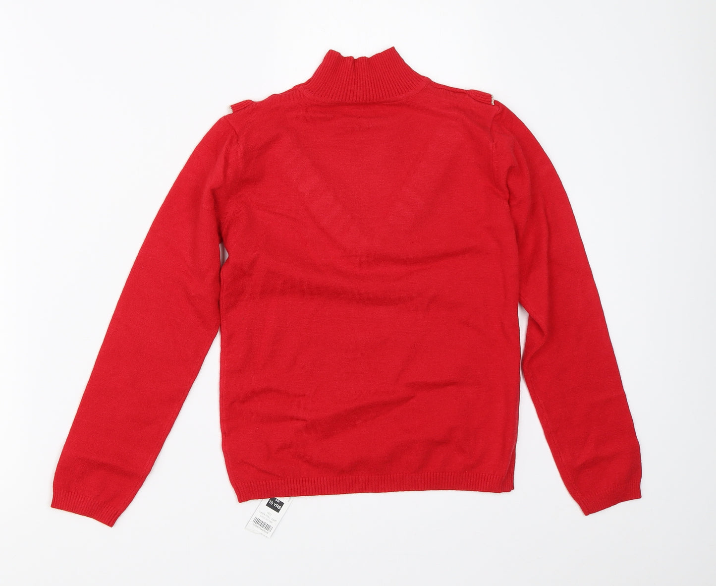 Dunnes Girls Red  Knit Pullover Jumper Size 10 Years