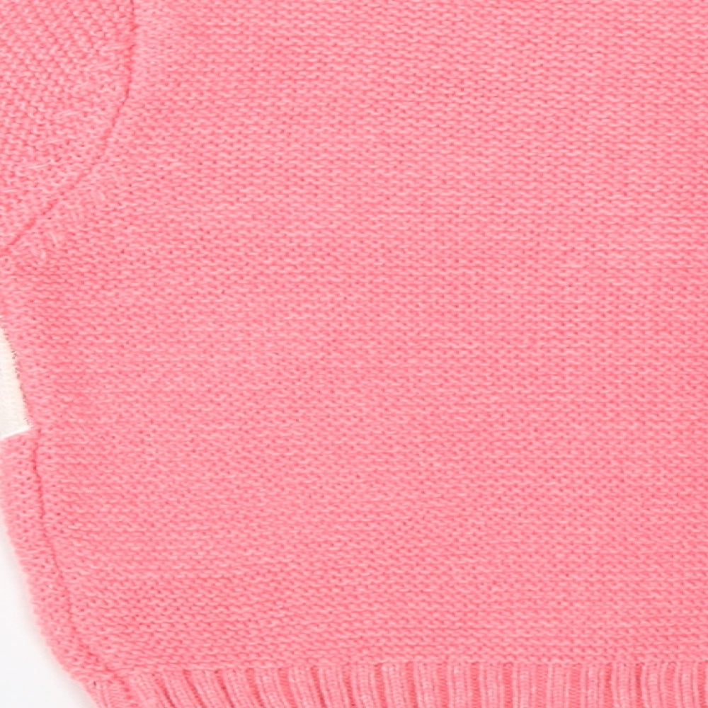 Dunnes Girls Pink  Knit Pullover Jumper Size 18-24 Months  - unicorn