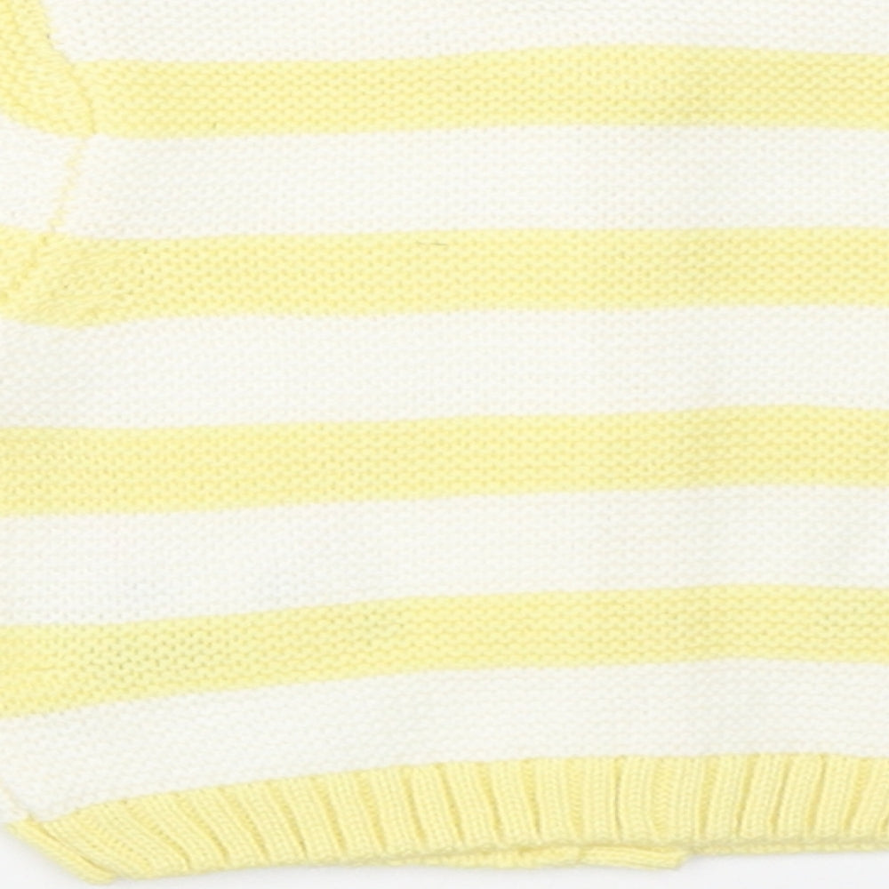Dunnes Baby Yellow Striped Knit Pullover Jumper Size 0-3 Months