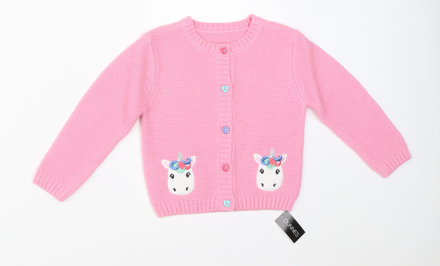 Dunnes Girls Pink  Knit Pullover Jumper Size 18-24 Months  - unicors