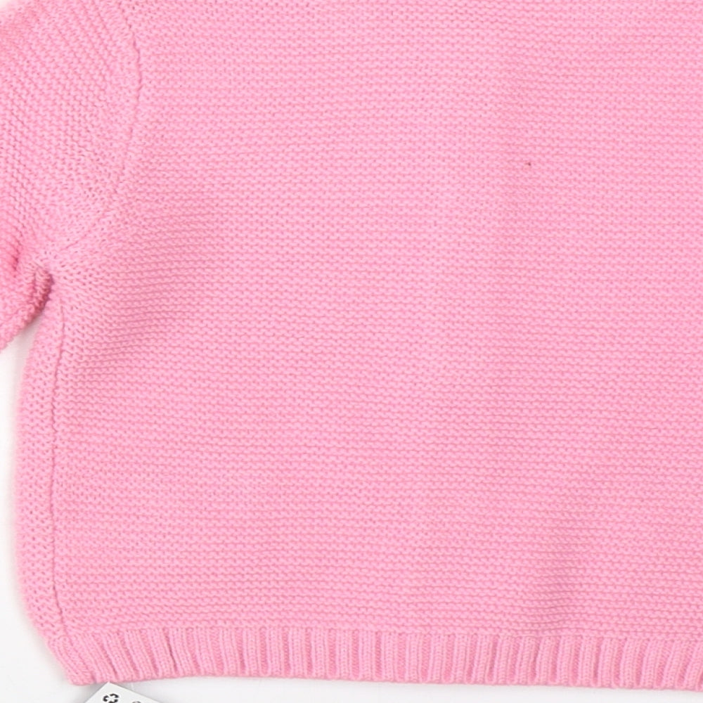 Dunnes Girls Pink  Knit Pullover Jumper Size 18-24 Months  - unicors