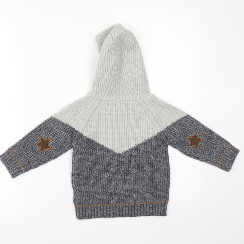 NEXT Boys Grey  Knit Pullover Jumper Size 12-18 Months