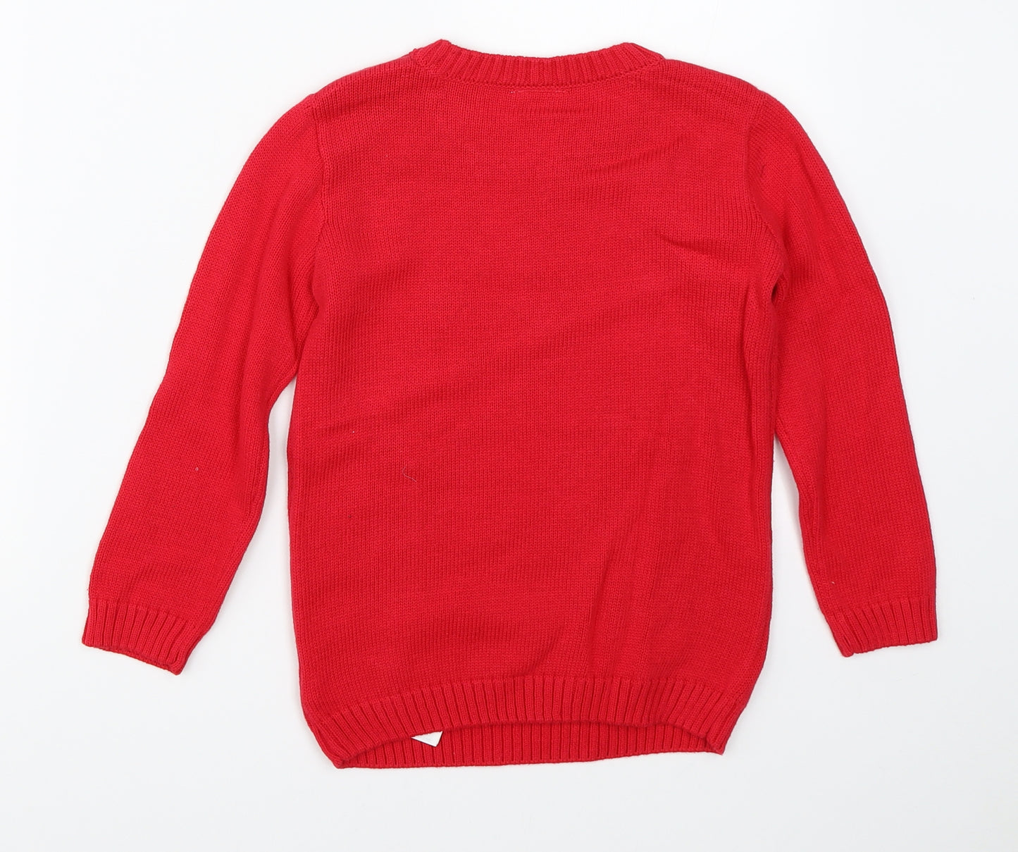 Disney Girls Red  Knit Pullover Jumper Size 5-6 Years  - Disney 101 Dalmations