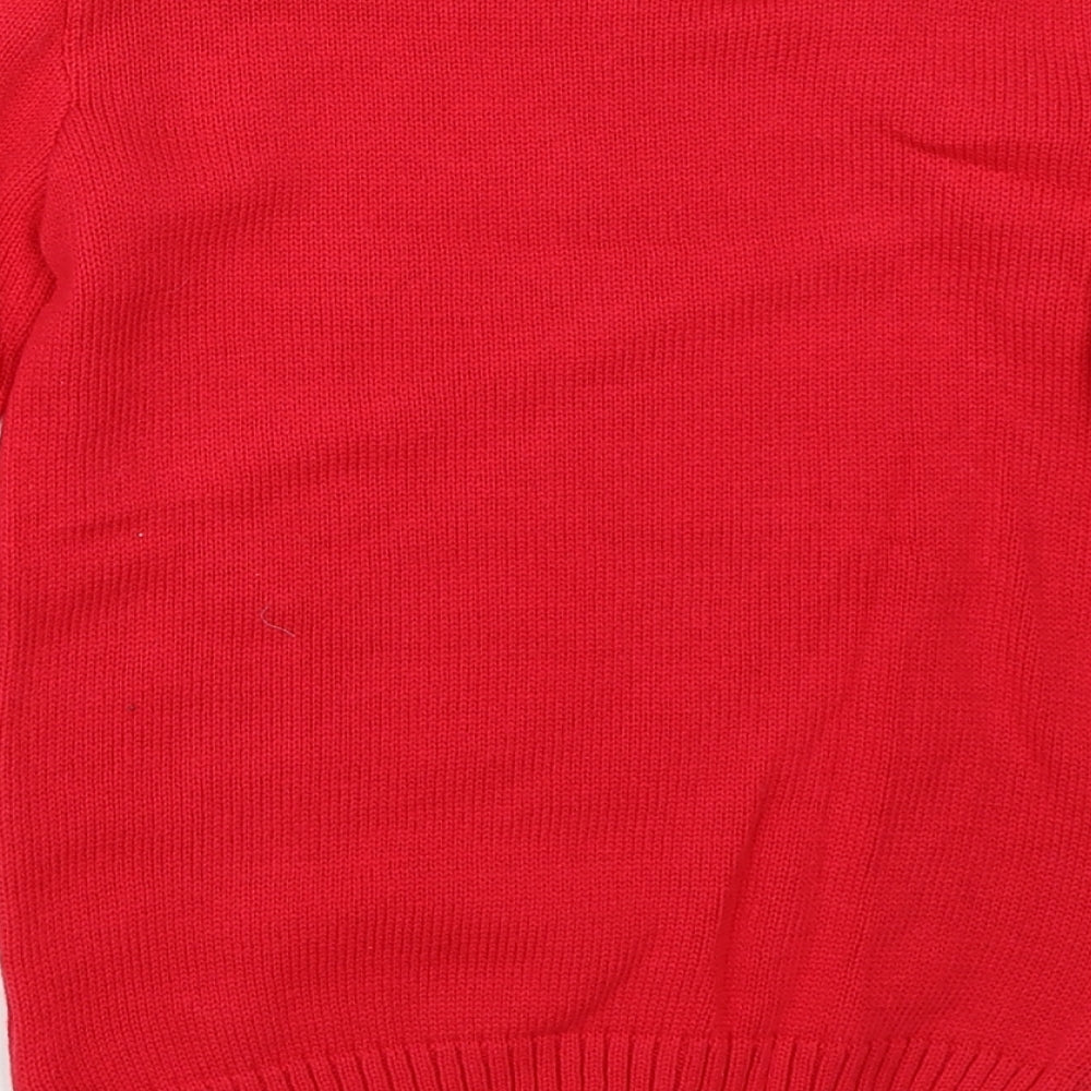 Disney Girls Red  Knit Pullover Jumper Size 5-6 Years  - Disney 101 Dalmations