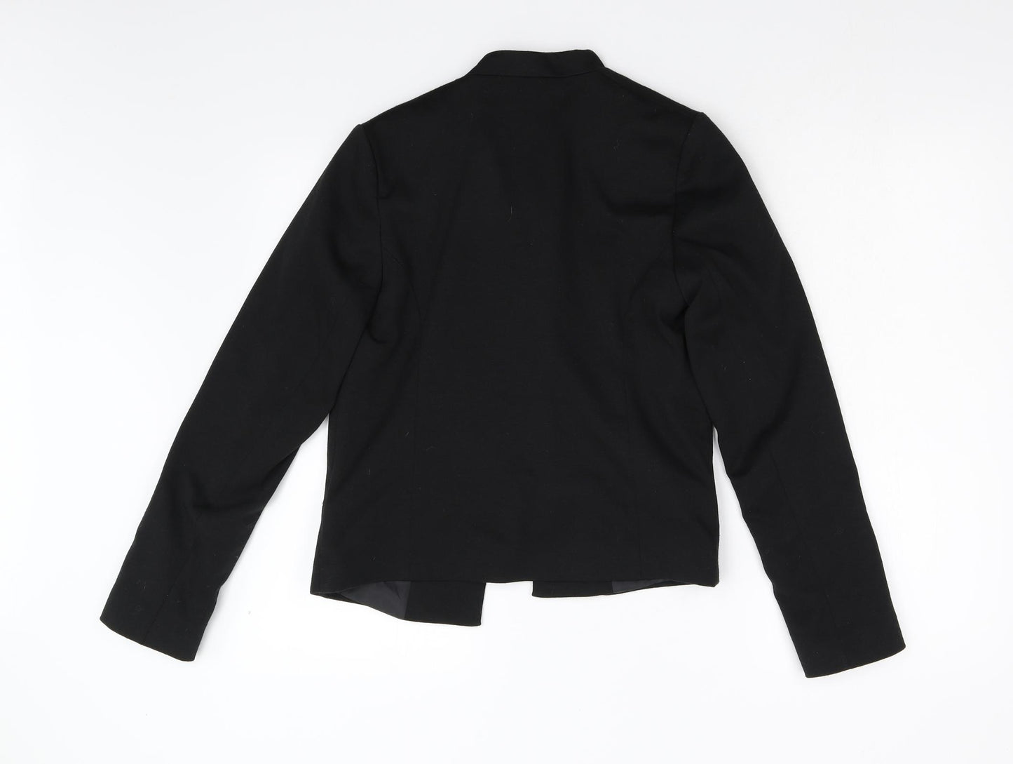 Miss Selfridges Womens Black  Ramie Jacket Blazer Size 6