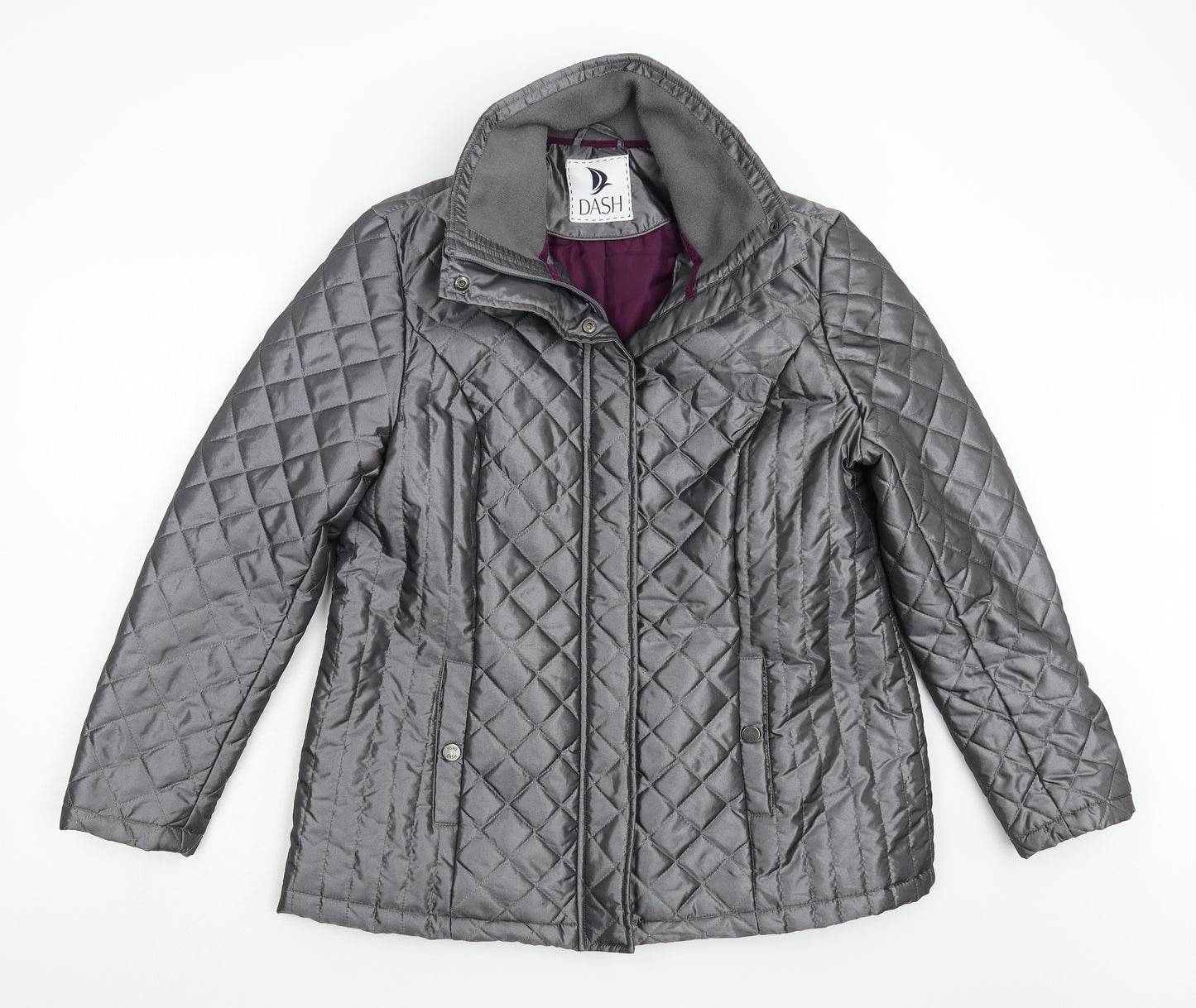 DASH Womens Grey   Quilted Jacket Size 16