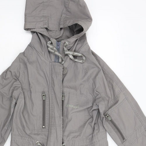 Golddigga Womens Grey   Overcoat Coat Size M